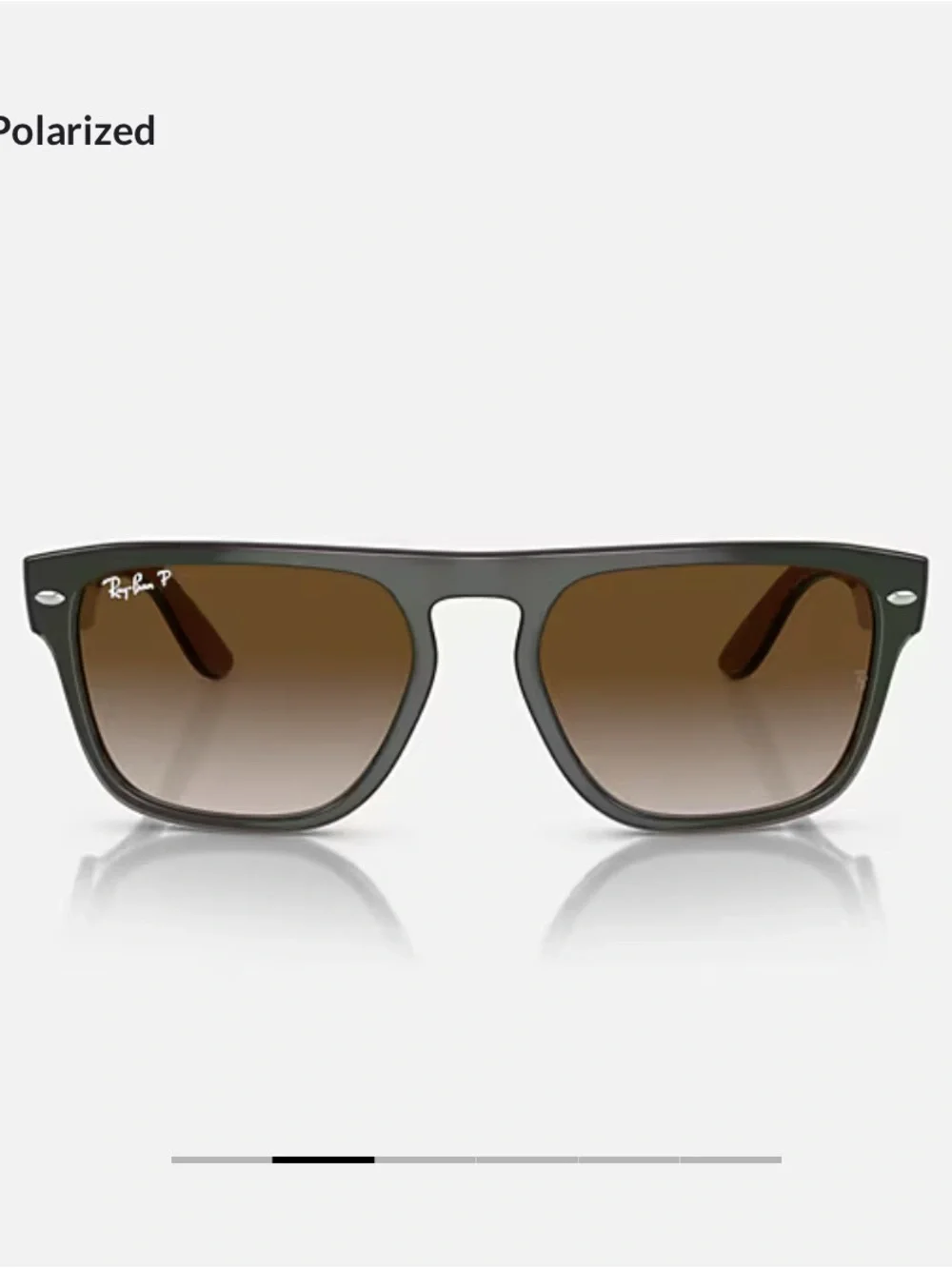 Ray-Ban Polarized Brown Lens Green and Brown Frame Sunglasses - Unisex